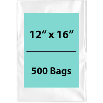 Clear poly bags Flat 12 inch (width) X 16 inch (Height) LDPE